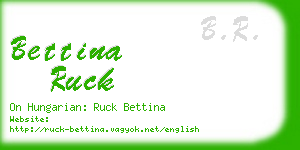 bettina ruck business card